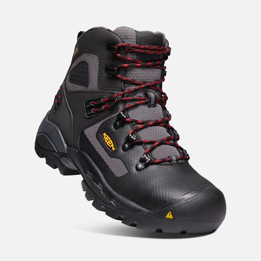 Keen Trekking Bot Erkek Siyah - St. Paul 6\" Wp (Carbon-Fiber Toe) - Türkiye VDGZ50391